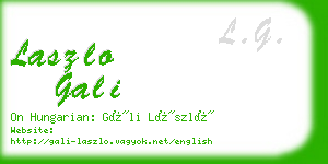 laszlo gali business card